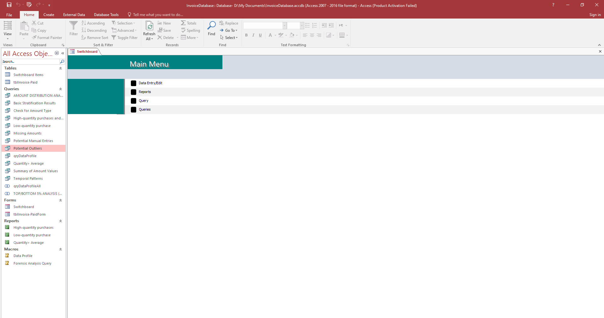 Access Forensic Dashboard